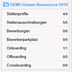 Fast Lane HR Funktionsauswahl